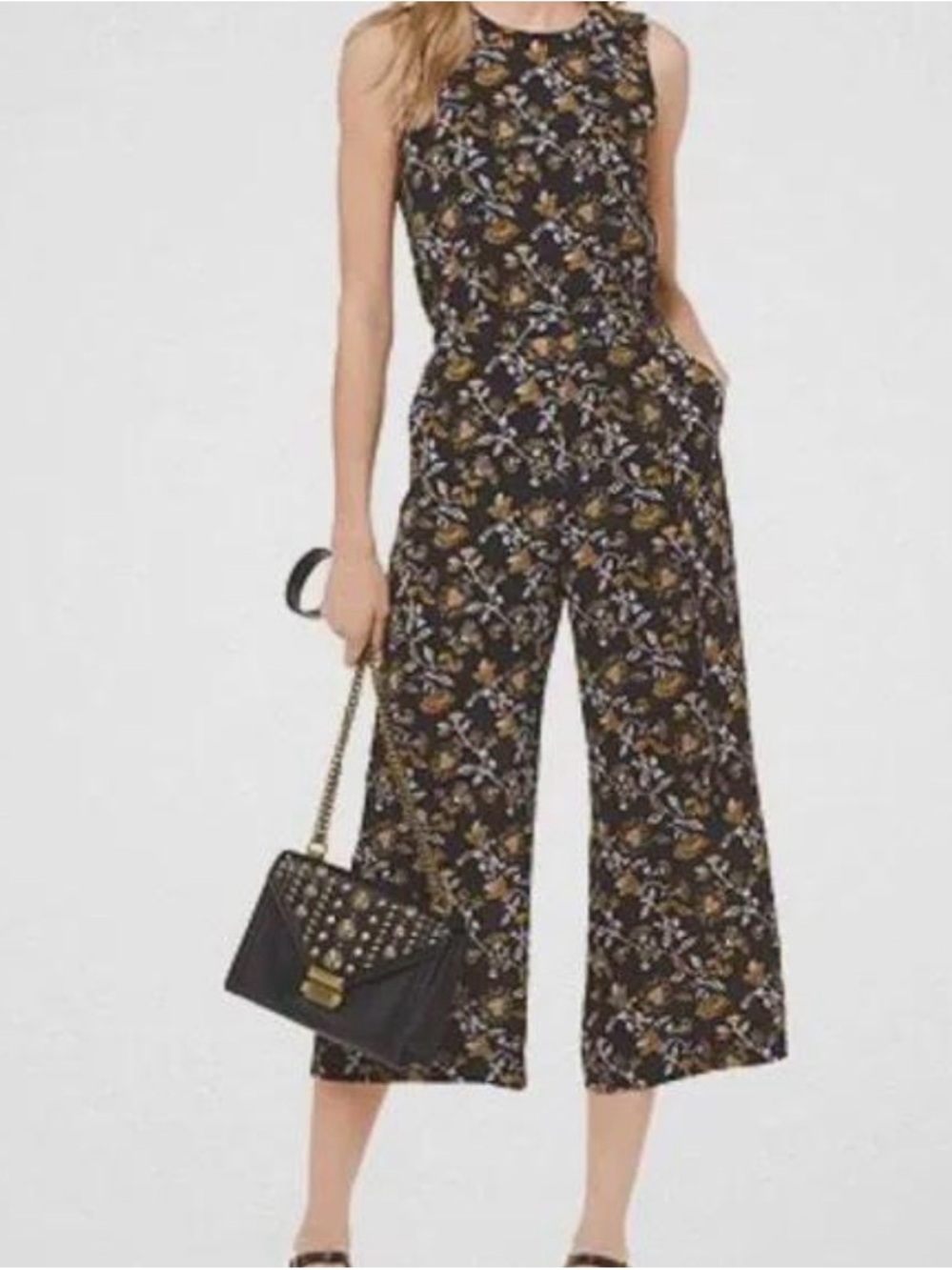 MICHAEL Michael Kors Black and Brown Jumpsuit with Classic Silhouette